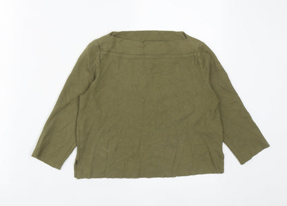 Womens UK Size S Zara Green Cropped T-Shirt