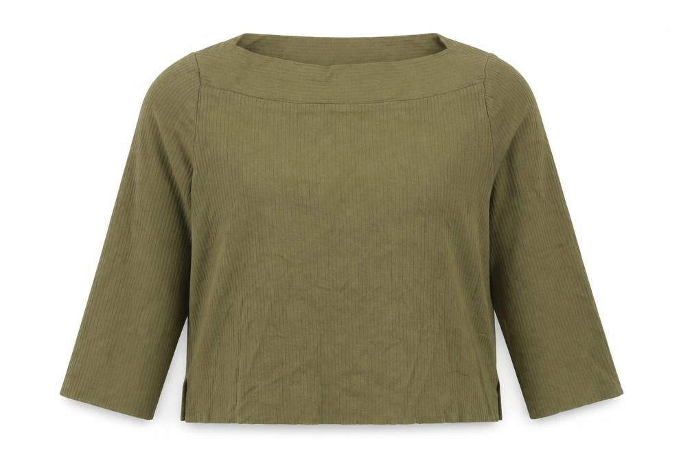 Womens UK Size S Zara Green Cropped T-Shirt
