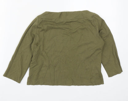 Womens UK Size S Zara Green Cropped T-Shirt