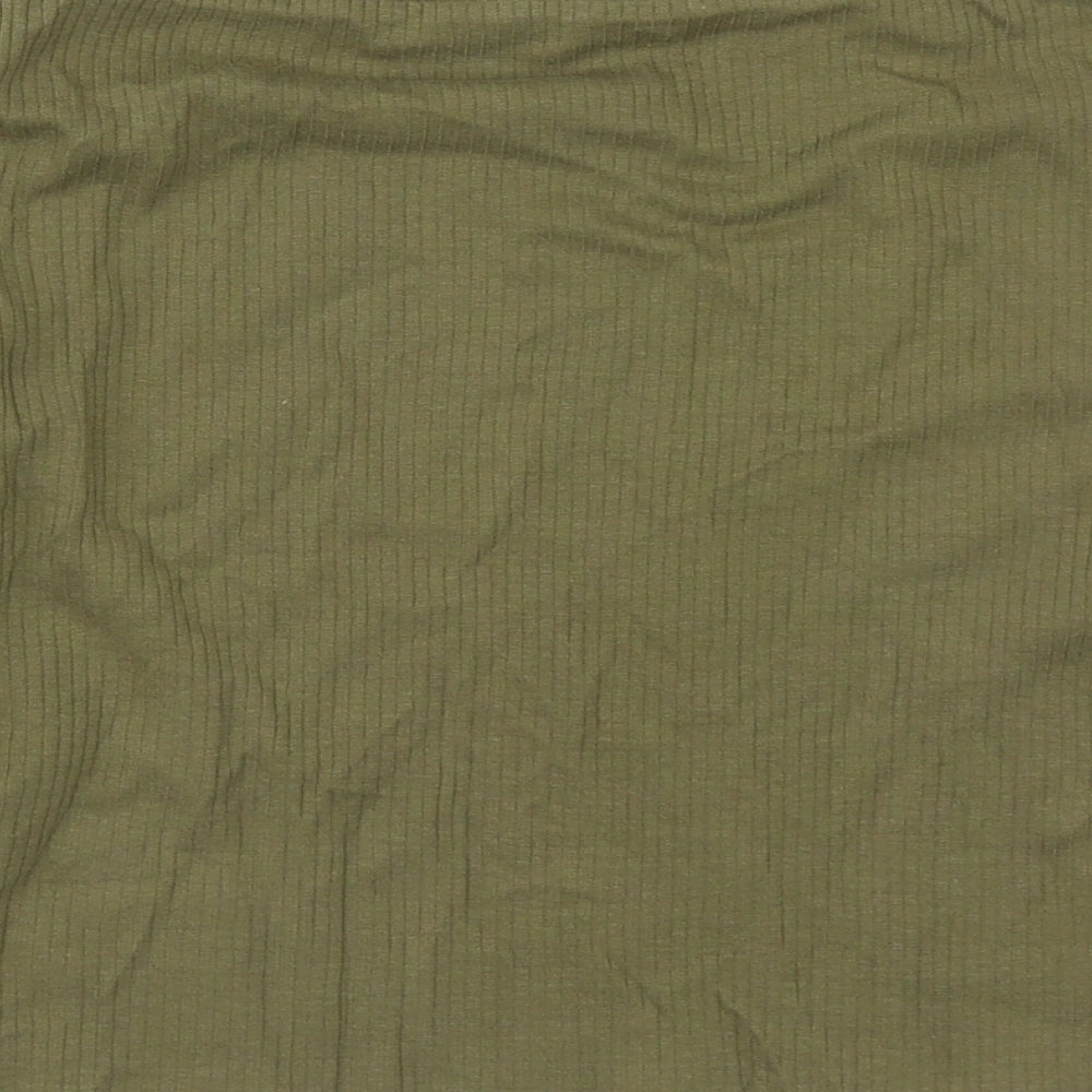 Womens UK Size S Zara Green Cropped T-Shirt