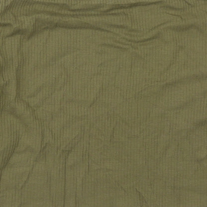 Womens UK Size S Zara Green Cropped T-Shirt