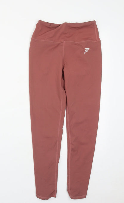 Preworn Womens Pink  Nylon Compression Leggings Size S L22 in Regular