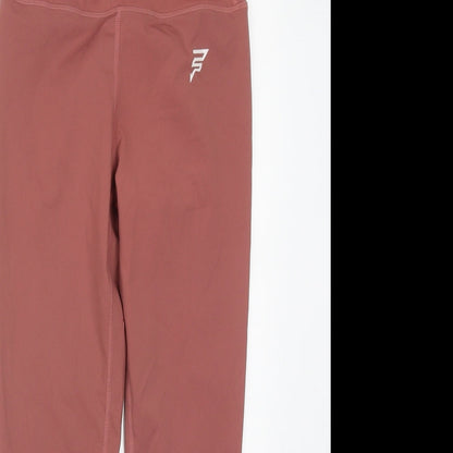 Preworn Womens Pink  Nylon Compression Leggings Size S L22 in Regular
