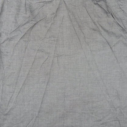 Mens UK Size 17 Cedar Wood State Grey  Button-Up Short Sleeve Casual Shirt