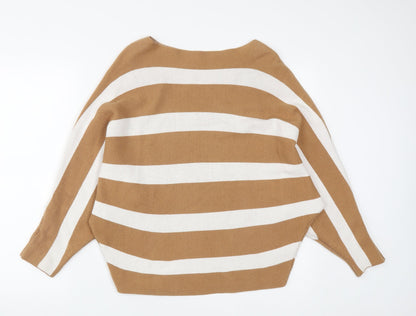 Womens UK Size S Preworn Brown Pullover Jumper
