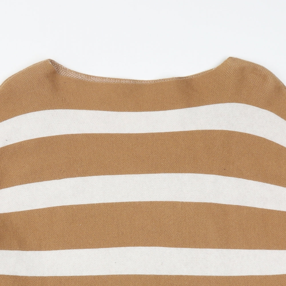 Womens UK Size S Preworn Brown Pullover Jumper