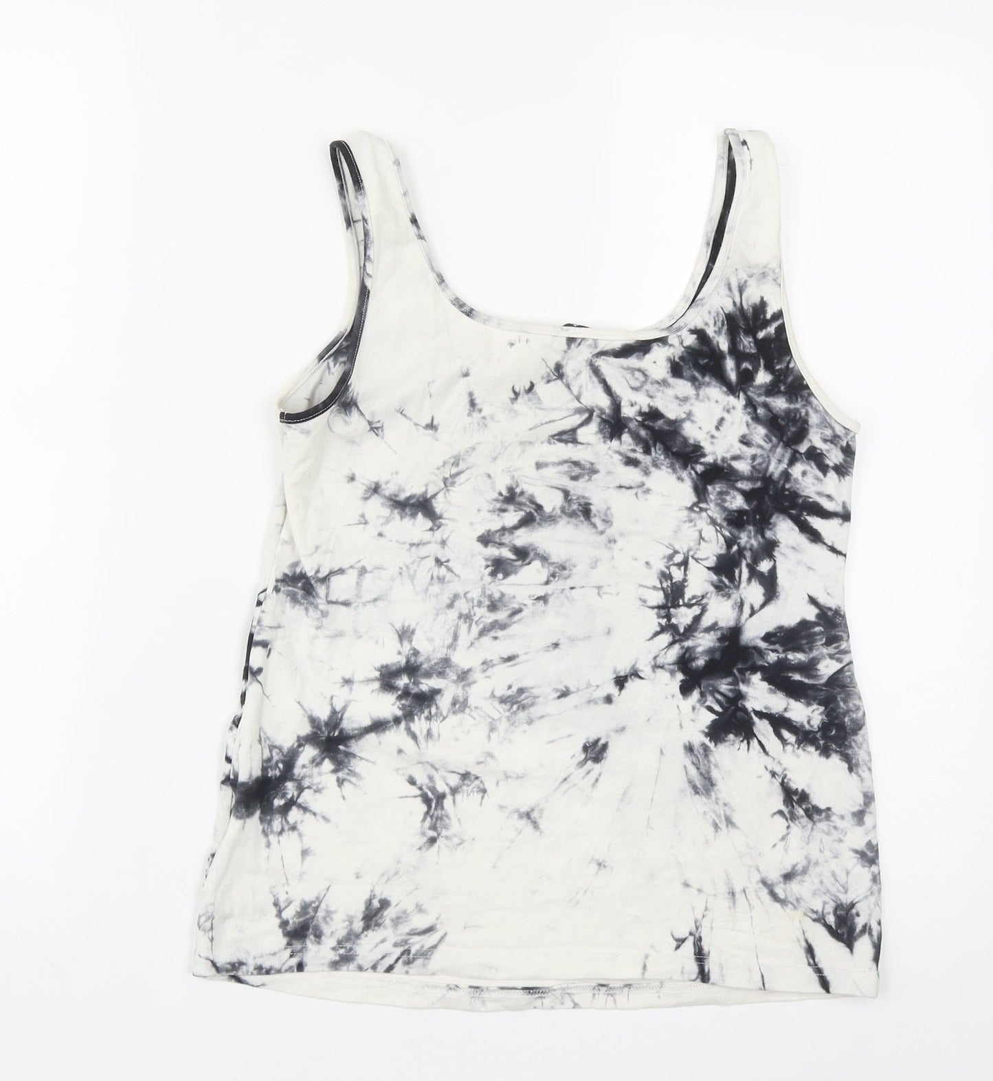 SheIn Womens Multicoloured Geometric Cotton Basic Tank Size S Round Neck - C'est la vie