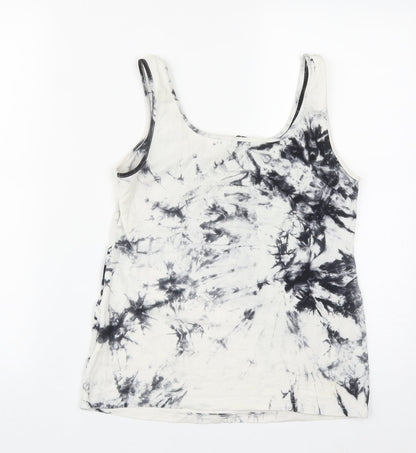 SheIn Womens Multicoloured Geometric Cotton Basic Tank Size S Round Neck - C'est la vie