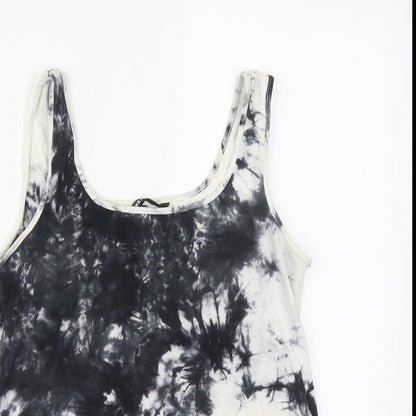 SheIn Womens Multicoloured Geometric Cotton Basic Tank Size S Round Neck - C'est la vie