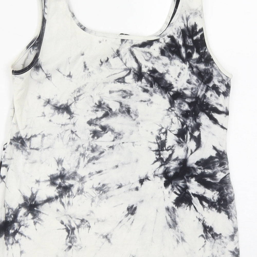 SheIn Womens Multicoloured Geometric Cotton Basic Tank Size S Round Neck - C'est la vie