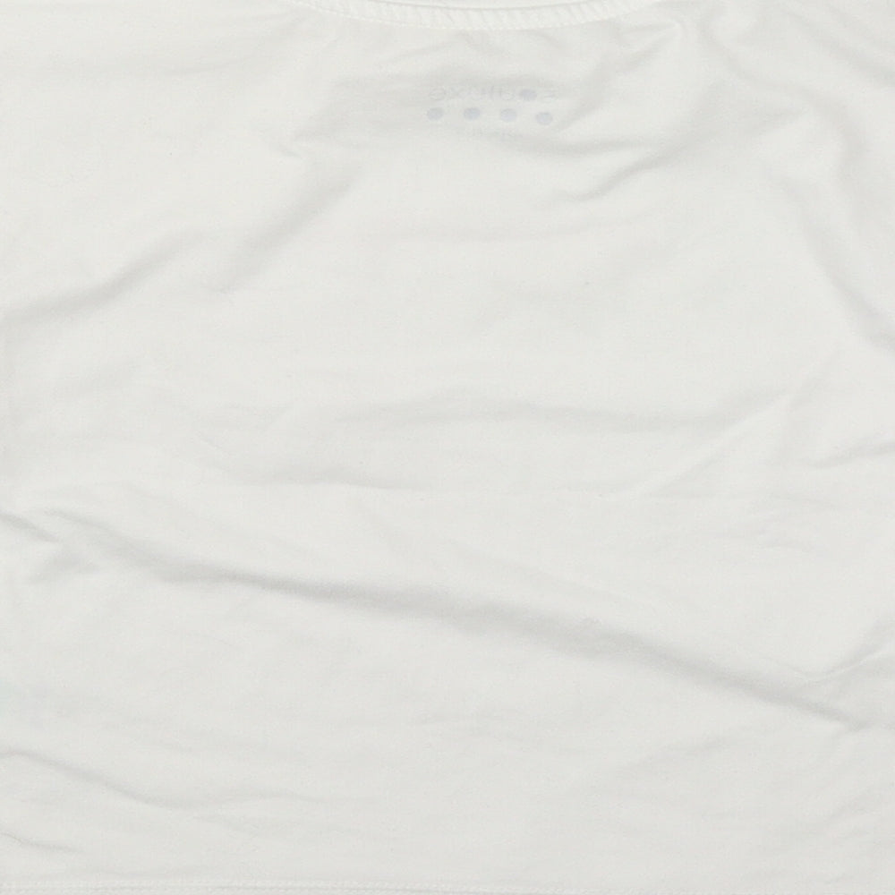 Matalan Girls White  Polyester Basic T-Shirt Size 6-7 Years Round Neck  - Unstoppable