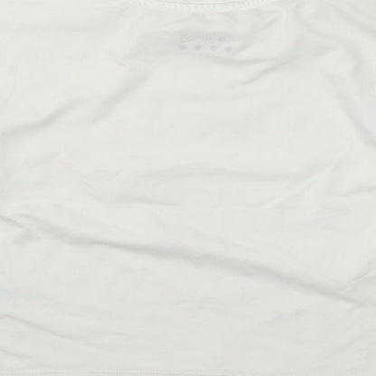 Matalan Girls White  Polyester Basic T-Shirt Size 6-7 Years Round Neck  - Unstoppable