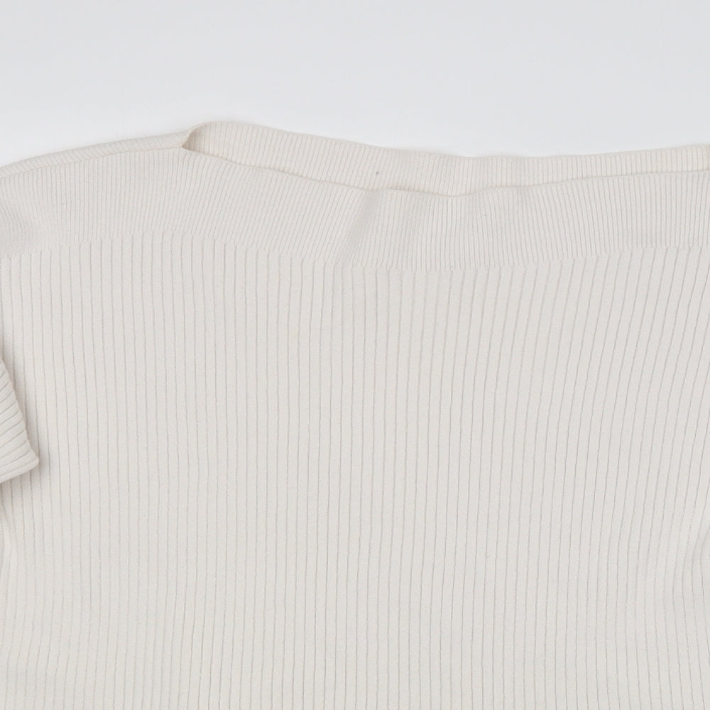 Womens UK Size S Topshop White Pullover Jumper