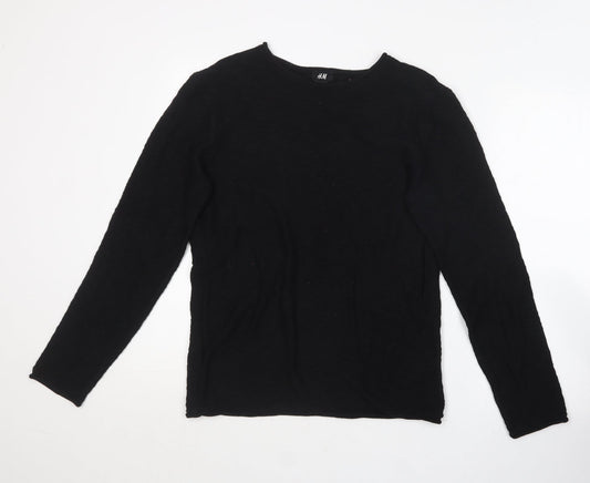 Womens UK Size S H&M Black Pullover Jumper