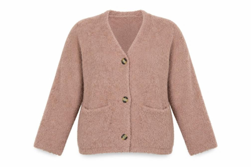Womens UK Size M Pull&Bear Pink Cardigan Jumper