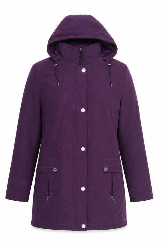 Bonmarché Womens Purple Pea Coat Coat Size M