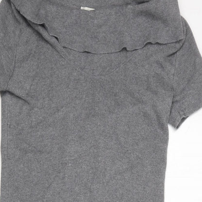 Coldwater Creek Womens Grey  Nylon Jumper Dress  Size XS  Boat Neck