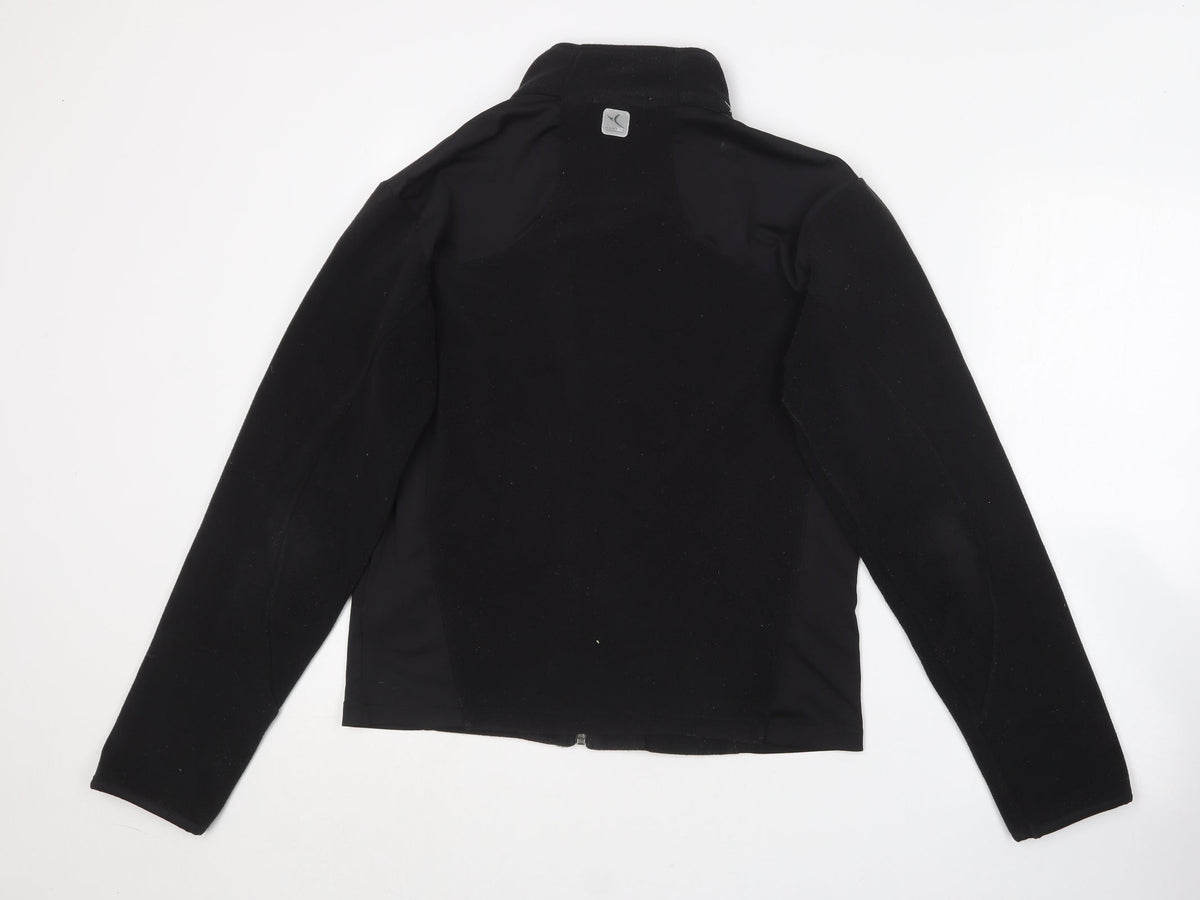Domyos Womens Black Collared  Polyester Full Zip Jumper Size M
