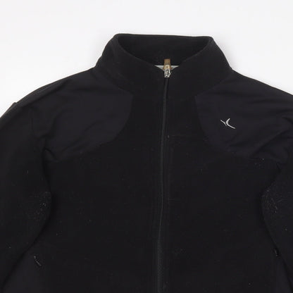 Domyos Womens Black Collared  Polyester Full Zip Jumper Size M