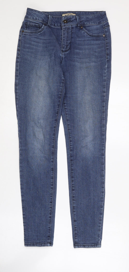 Womens UK Size 28 in Blue Spice Regular Fit Skinny Blue Jeans