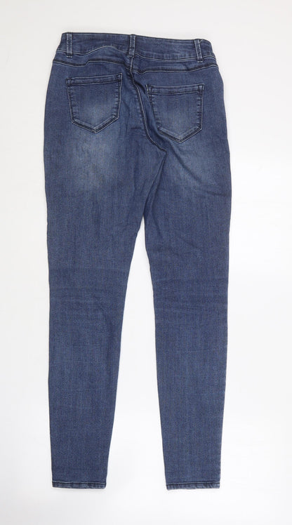Womens UK Size 28 in Blue Spice Regular Fit Skinny Blue Jeans