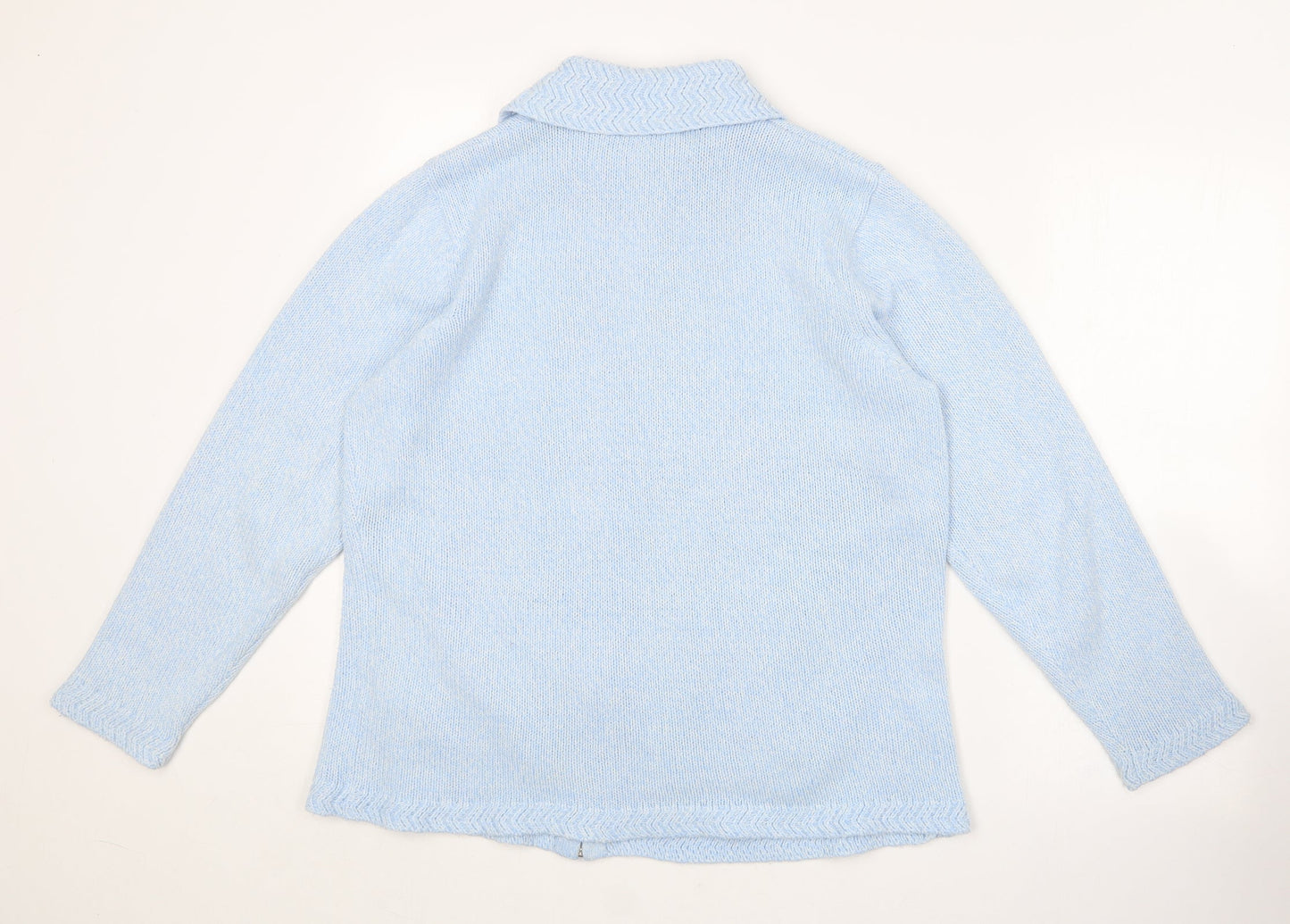 Womens UK Size M BM collection Blue Full Zip Jumper