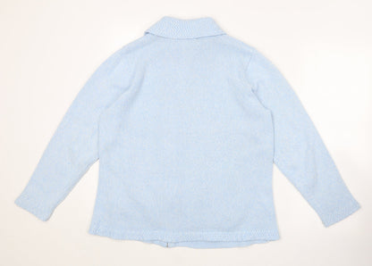 Womens UK Size M BM collection Blue Full Zip Jumper