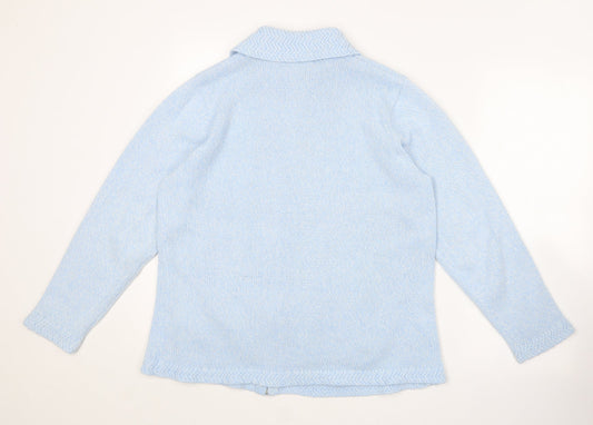 Womens UK Size M BM collection Blue Full Zip Jumper