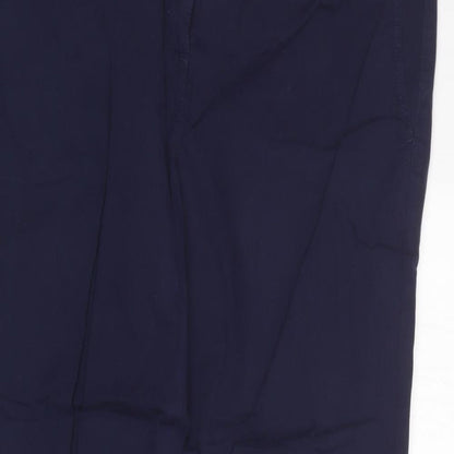 Womens UK Size 16 Marks and Spencer Regular Fit Carrot Blue Trousers