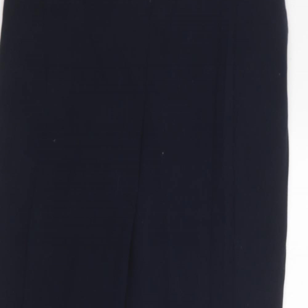 Womens UK Size 12 Marks and Spencer Regular Fit Dress Pants Blue Trousers