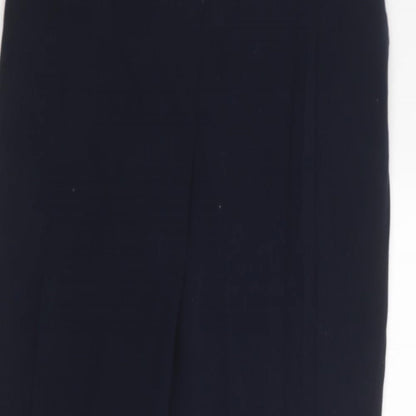 Womens UK Size 12 Marks and Spencer Regular Fit Dress Pants Blue Trousers