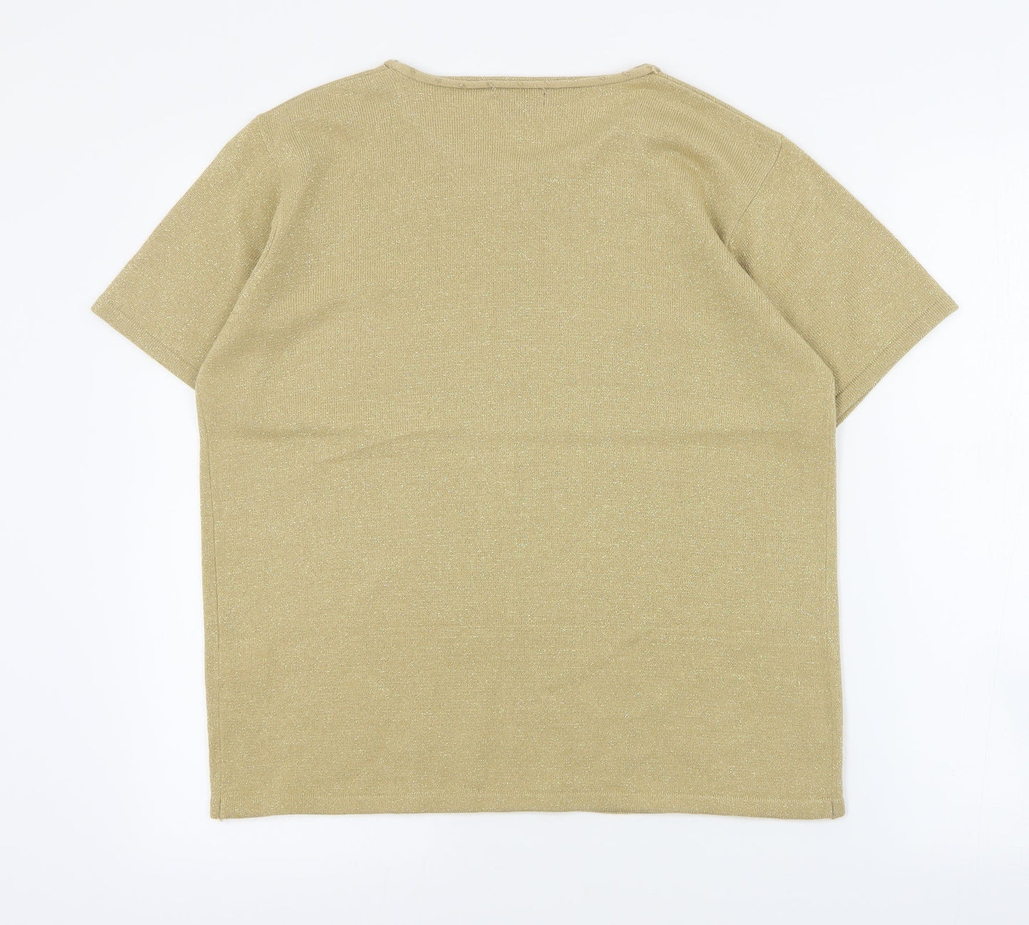 Womens UK Size M Bonmarche Gold Pullover Jumper