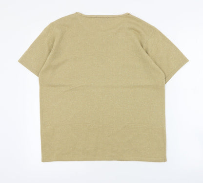 Womens UK Size M Bonmarche Gold Pullover Jumper