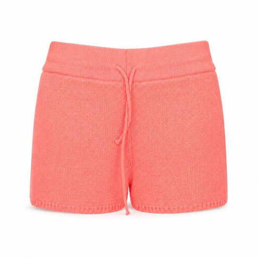 SheIn Womens Orange  Acrylic Paperbag Shorts Size M  Regular Drawstring