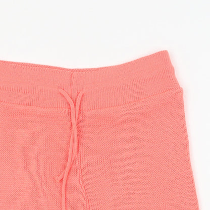 SheIn Womens Orange  Acrylic Paperbag Shorts Size M  Regular Drawstring