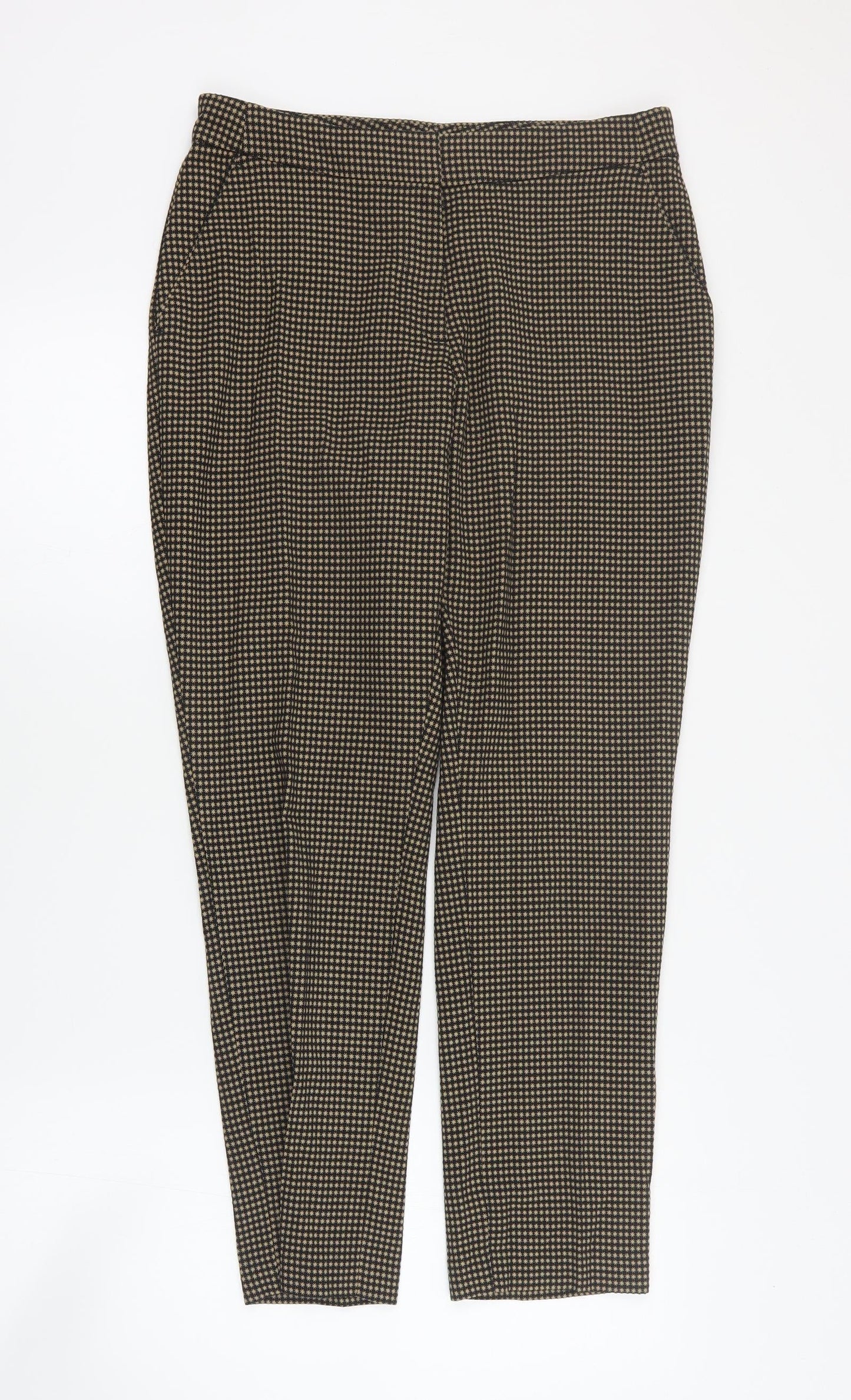 Womens UK Size 12 Marks and Spencer Regular Fit Carrot Brown Trousers