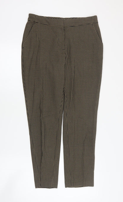 Womens UK Size 12 Marks and Spencer Regular Fit Carrot Brown Trousers