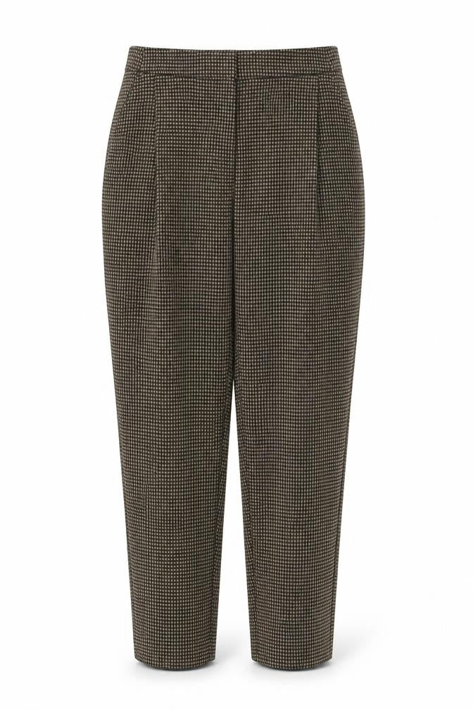 Womens UK Size 12 Marks and Spencer Regular Fit Carrot Brown Trousers