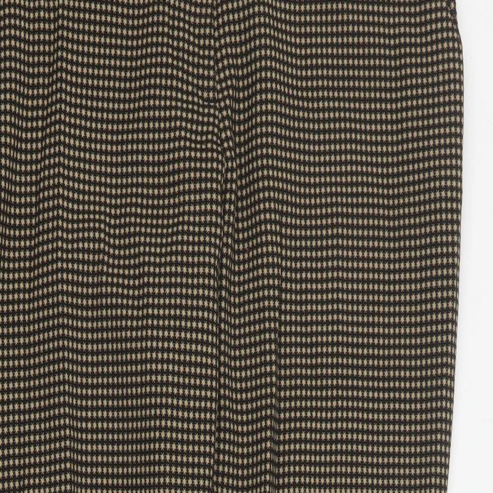 Womens UK Size 12 Marks and Spencer Regular Fit Carrot Brown Trousers