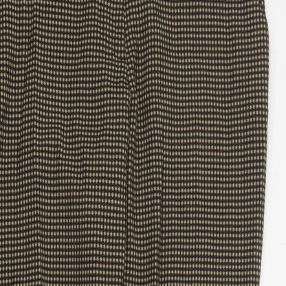 Womens UK Size 12 Marks and Spencer Regular Fit Carrot Brown Trousers