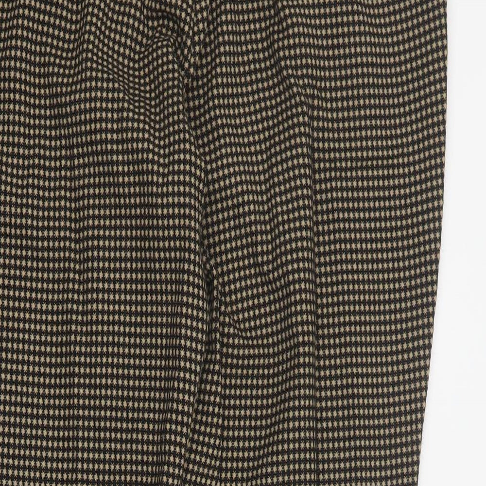 Womens UK Size 12 Marks and Spencer Regular Fit Carrot Brown Trousers