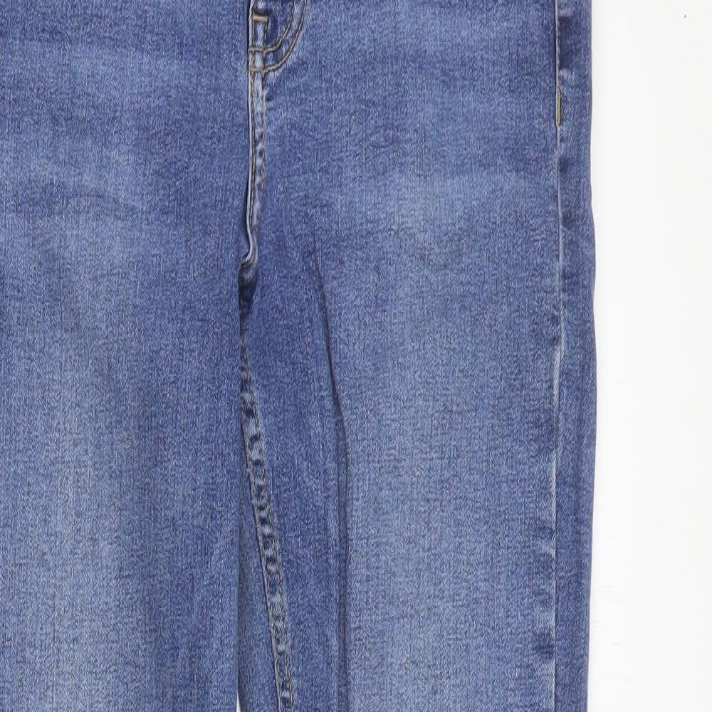 Topshop Womens Black  Cotton Skinny Jeans Size 28 in L28 in Regular Zip