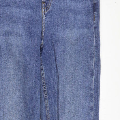 Topshop Womens Black  Cotton Skinny Jeans Size 28 in L28 in Regular Zip