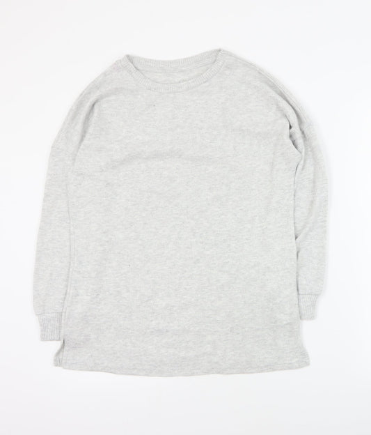 Primark Womens Grey Round Neck  Polyester Pullover Jumper Size S