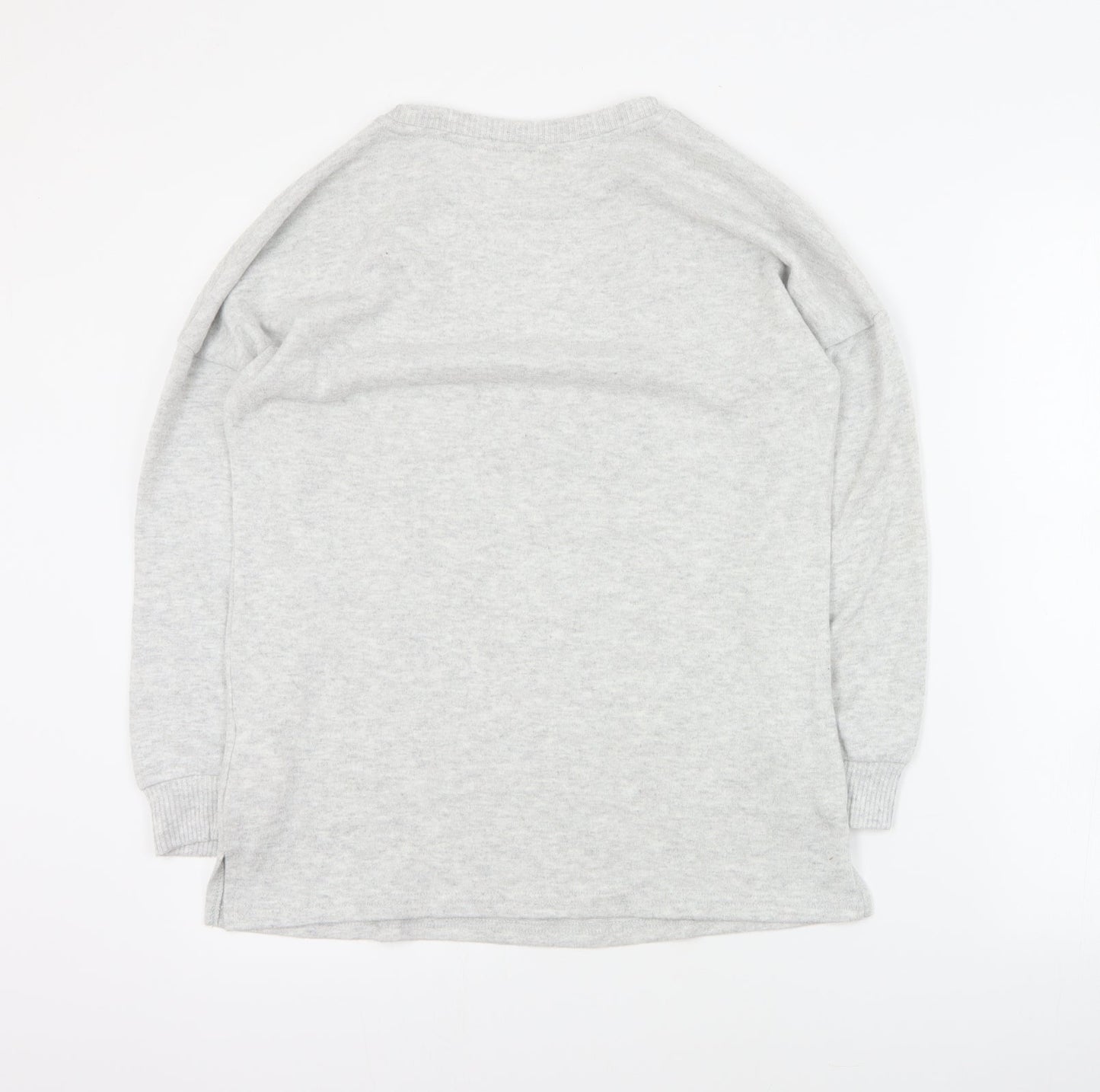 Primark Womens Grey Round Neck  Polyester Pullover Jumper Size S