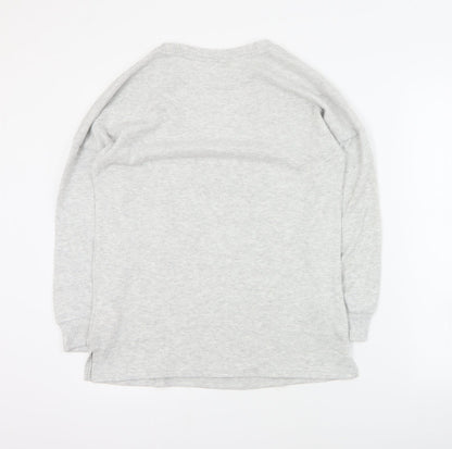 Primark Womens Grey Round Neck  Polyester Pullover Jumper Size S