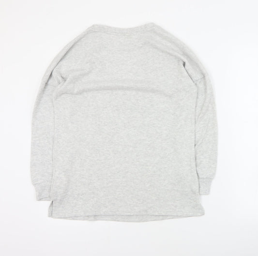 Primark Womens Grey Round Neck  Polyester Pullover Jumper Size S