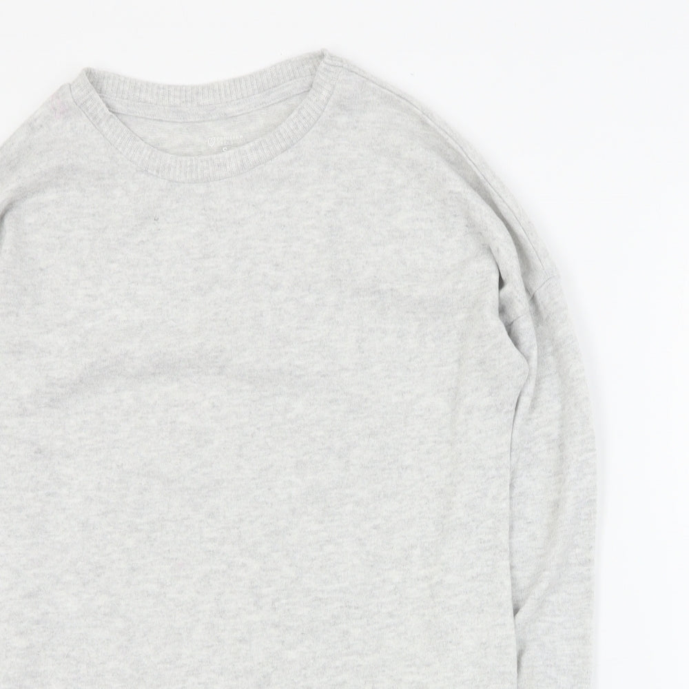 Primark Womens Grey Round Neck  Polyester Pullover Jumper Size S