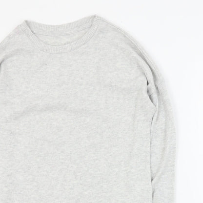 Primark Womens Grey Round Neck  Polyester Pullover Jumper Size S