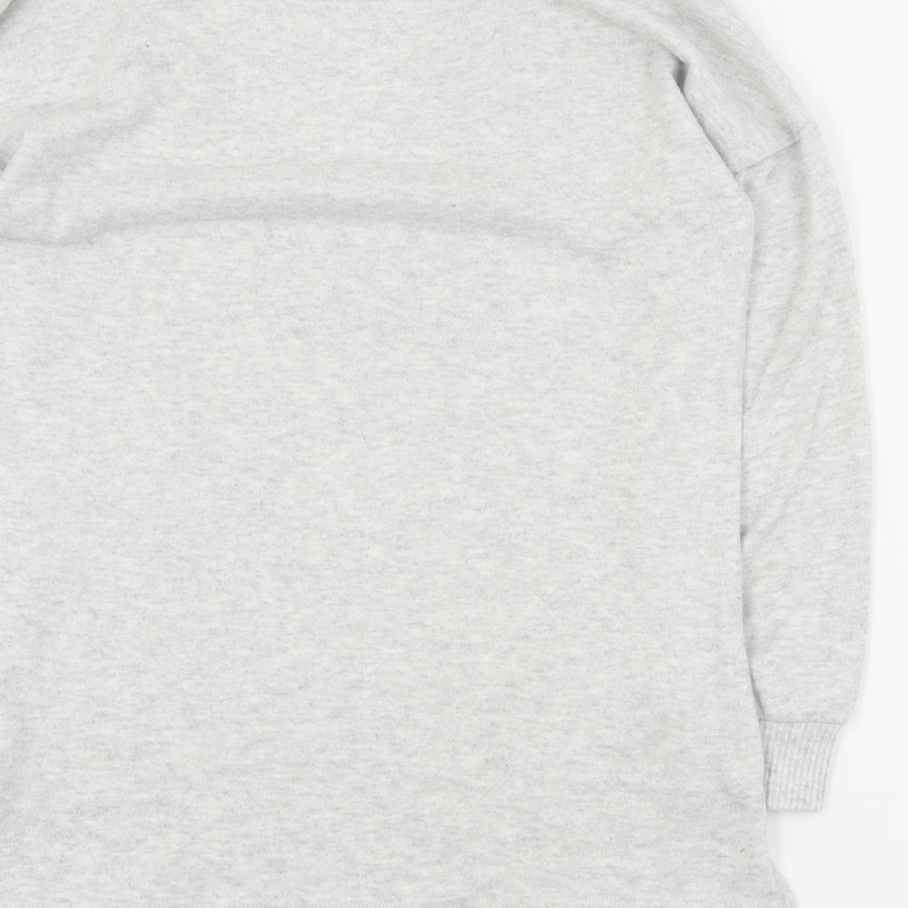 Primark Womens Grey Round Neck  Polyester Pullover Jumper Size S